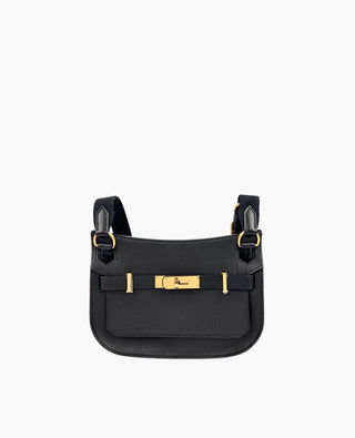 Hermès Mini Jypsiere Black Evergrain GHW