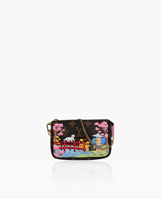 Louis Vuitton Mini Pochette Accessories Monogram Vivienne Japanese Garden