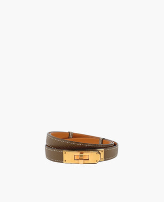 Hermès Kelly Belt Etoupe GHW