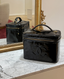 Chanel Vintage Cosmetic Pouch Large Black Patent