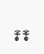 Chanel CC Black Pearl Earrings