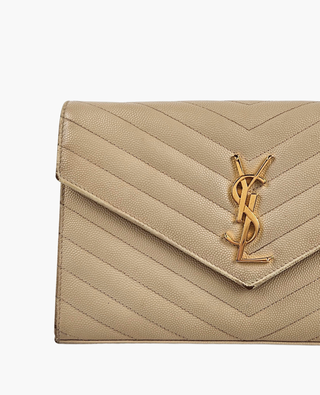 Saint Laurent Cassandre Envelope Classic Beige GHW