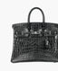 Hermès Birkin 25 Matte Crocodile Niloticus Black PHW