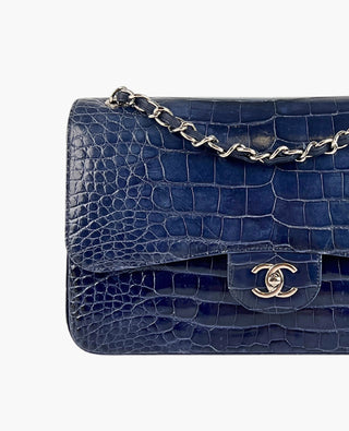 Chanel Alligator Timeless Jumbo Blue SHW