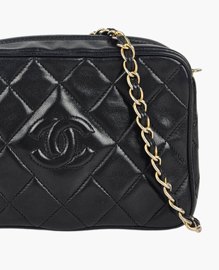 Chanel Vintage Tassel Camera Lambskin Black GHW