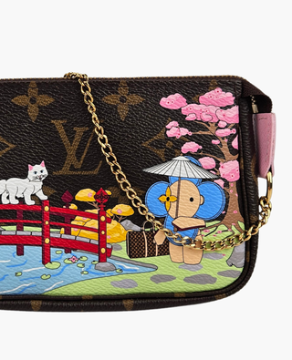 Louis Vuitton Mini Pochette Accessories Monogram Vivienne Japanese Garden