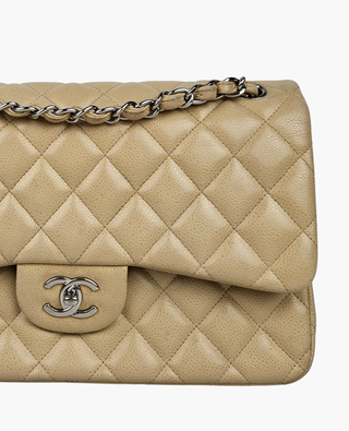 Chanel Timeless Jumbo Caviar Light Beige SHW