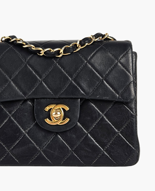 Chanel Timeless Vintage Mini Square Lambskin Black GHW 24k
