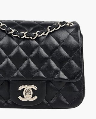 Chanel Timeless Mini Square Black Lambskin SHW