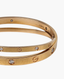 Cartier Love Bracelet Double Band Bangle Rose Gold 18