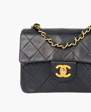 Chanel Mini Square Vintage Black Lambskin GHW