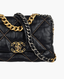 Chanel 19 Small Black Lambskin Gold Stitching GHW