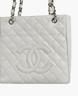 Chanel PST Caviar White SHW