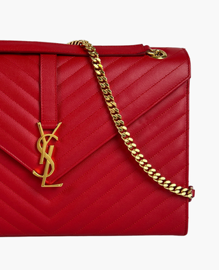 Saint Laurent Envelope Large Red GHW