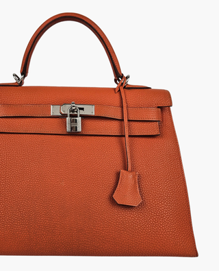 Hermes Kelly 32 Togo Sellier Orange PHW