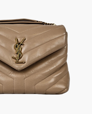 Saint Laurent Loulou Beige Small GHW