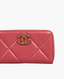 Chanel 19 Zip Around Wallet Lambskin Pink GHW