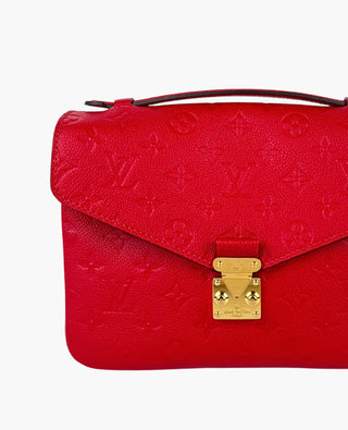 Louis Vuitton Pochette Metis Empreinte Monogram Red