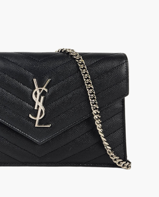 Saint Laurent WOC Cassandre Envelope Black SHW