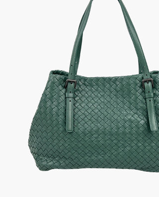 Bottega Veneta Intrecciato Cesta Tote Green