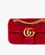 Gucci GG Marmont Small Quilted Red Velvet