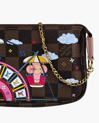 Louis Vuitton Mini Pochette Accessories Damier Ebene Vivienne Big Wheel