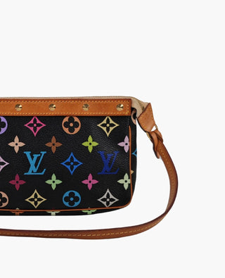 Louis Vuitton Pochette Accessoires Monogram Multicolor Black