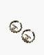 Chanel CC Round Leather Chain Earrings SHW