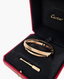 Cartier Love Bracelet Double Band Bangle Rose Gold 18