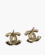 Chanel CC Curved Champagne Earrings