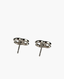 Chanel CC Small Earring Black Stones SHW