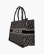 Dior Book Tote Medium Oblique Embroidery Blue