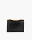Saint Laurent Sunset Medium Croco Embossed Black GHW