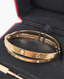 Cartier Love Bracelet Double Band Bangle Rose Gold 18