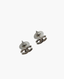 Chanel CC Small Earring Black Stones SHW