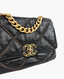 Chanel 19 Small Black Lambskin Gold Stitching GHW