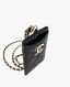 Chanel CC Lanyard ID Card Holder Lambskin Black CHW