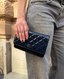 Chanel WOC Timeless Patent Two Tone Blue Black SHW