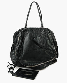Balenciaga Pocket Detailed Leather Shoulder Bag