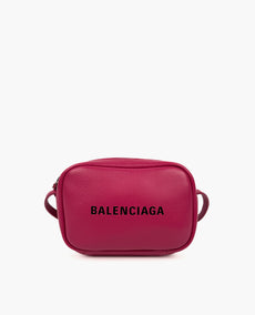 Balenciaga Everyday Logo XS Camera Bag Fuchsia