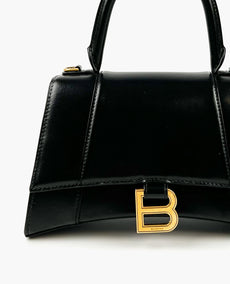 Balenciaga Hourglass Black Small Shoulder Bag