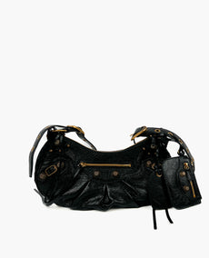 Balenciaga Le Cagole Small Black Shoulder Bag GHW