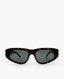 Balenciaga Oval Acetate Havana Sunglasses Brown