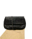 Bottega Veneta Intrecciato Leather Flap Chain Black Crossbody Bag