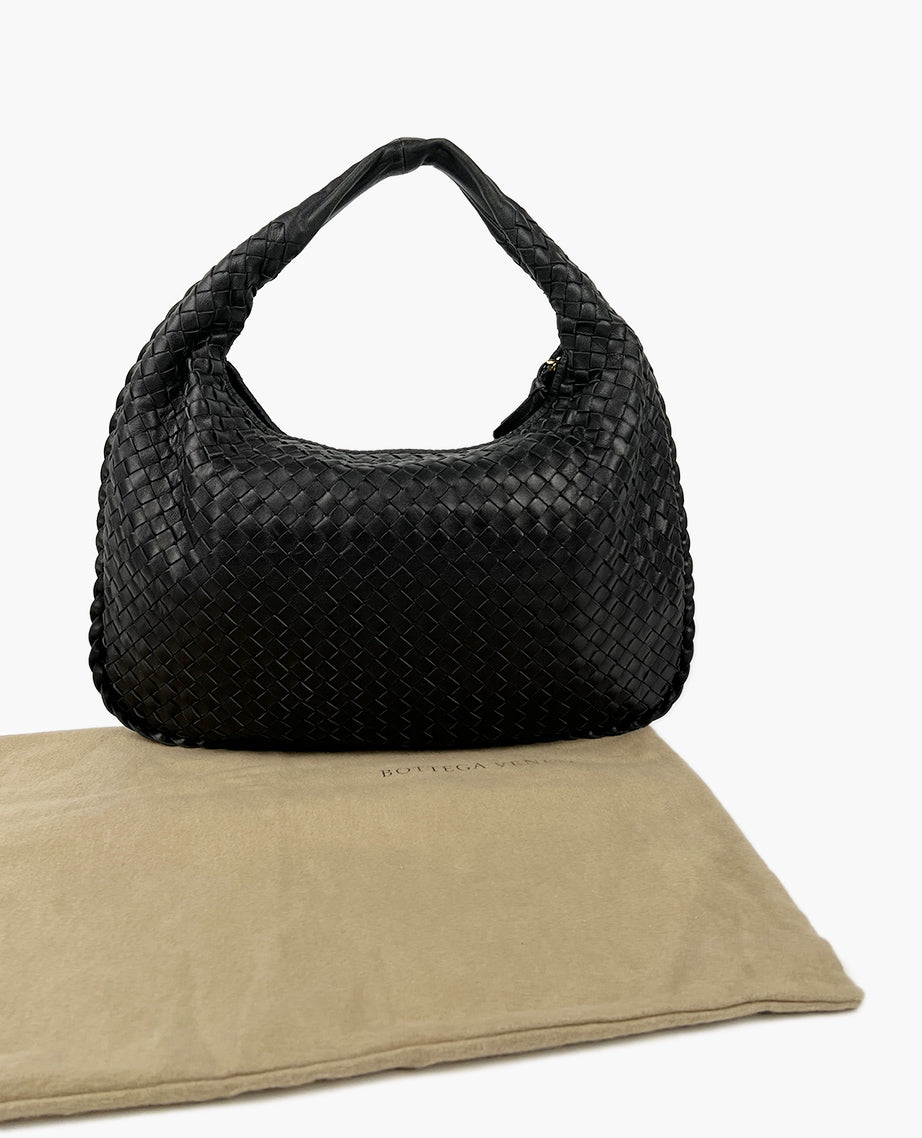 Bottega Veneta Intrecciato Hobo Bag Black – Luxury Helsinki