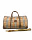 Burberry Vintage Duffle Bag Horseferry Check Canvas Large Brown