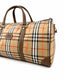 Burberry Vintage Duffle Bag Horseferry Check Canvas Large Brown