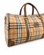 Burberry Vintage Duffle Bag Horseferry Check Canvas Large Brown