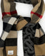 Burberry Brown Reversible Check Monogram Scarf