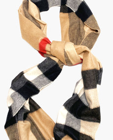 Burberry Half Mega Check Cashmere Scarf